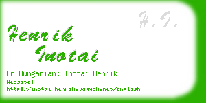 henrik inotai business card